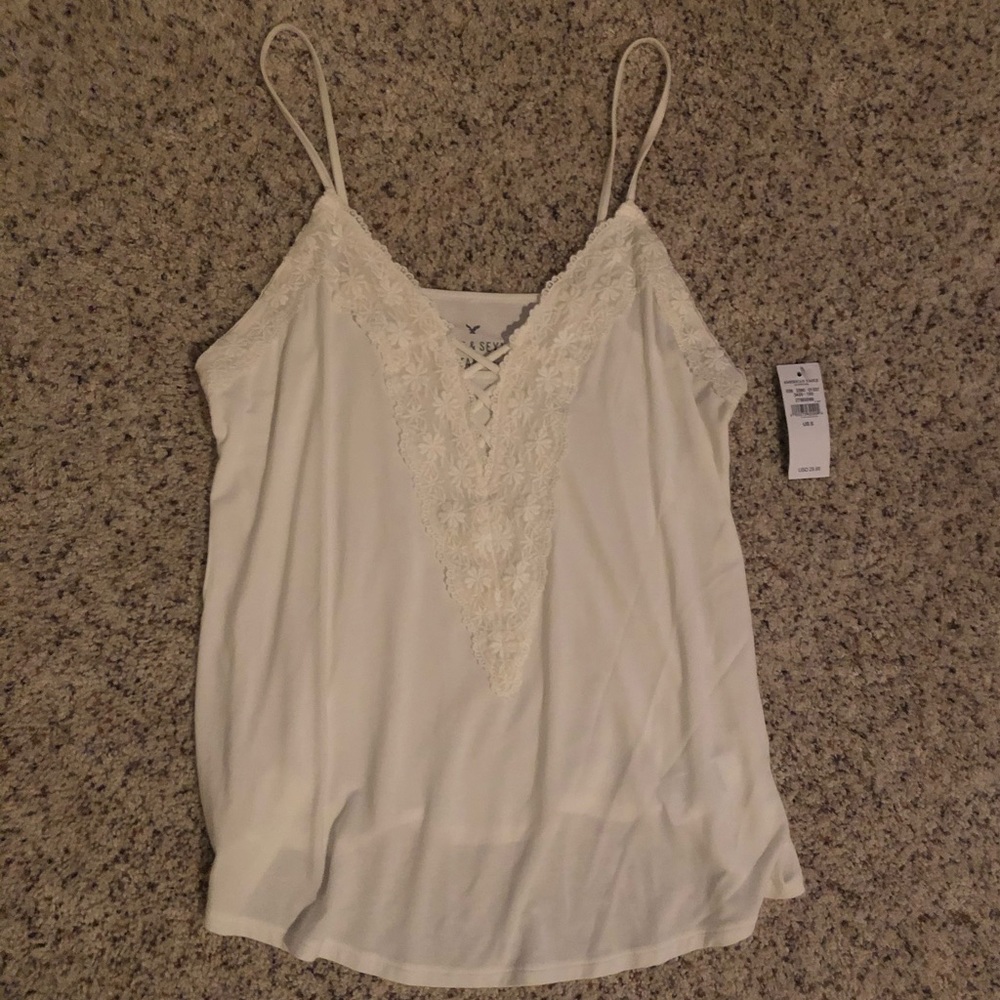American Eagle soft and sexy lace front tank